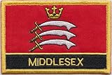 Detalles Middlesex County con escudo del Gillingham F.C parche bordado Blazer de la bandera de