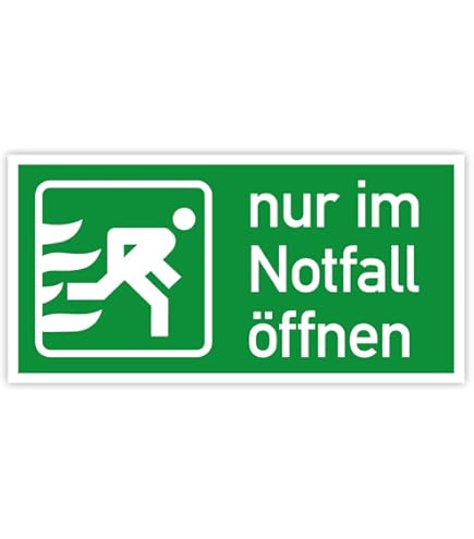 Notausgang Schild 'Notausgang Freihalten' – 297x148mm, Selbstklebend, Nach ISO 7010, Made In Germany