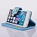 inShang Apple 4.7 INCH IPHONE 6 CASE Elegant with card slots Stand and wallet case function design Leather look pu Leather stand cover case FOR iPhone6 (Blue)
