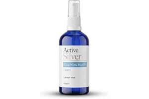 Active Silver - Travel Size Colloidal Silver Spray with Atomiser Spray Bottle - 10ppm Colloidal Silver Liquid - Premium Quality, UK Made - 100ml Bottle