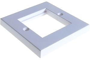 kenable Plaque Murale 2 Ports 86 x 86 mm Faible Profil Seul Gang pour RJ45 Modules
