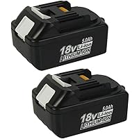 VANTTECH 2 Stück 18V 5000mAh Li-Ion Ersatzakku für Makita BL1850 BL1840 BL1830 BL1815 194309-1 LXT400 für Makita Akku