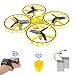 Produktbild Mini-Drohne, Smart Watch-gesteuerter Quadcopter für Kinder und Anfänger RC-Quadcopter zusätzlicher Batterie und Infrarot-Hindernisvermeidung,Höhenlage halten, Spielzeug für Jungen und Mädchen (Gelb)