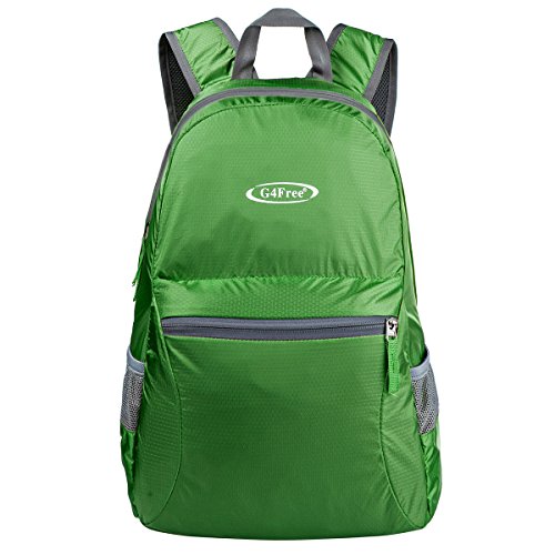 G4free 25L Ultra Ligero práctico Plegable Mochila-una Bolsa de Viaje, Mochila, continuar más Seguro (G- Verde 3)