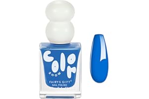 KAYZON Blue Nail Polish, 12ml Quick Dry Nail Polish Long Lasting Nail Varnish Pastel Nail Polish Non-Toxic Water Based Formula Nail Polish Blue for DIY Nail Art