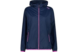 CMP Giacca Pioggia Da Donna Con Cappuccio Fisso Knit Tech mélange fleece jacket with hood, Boy, Flash Orange-Antracite, 104 Donna