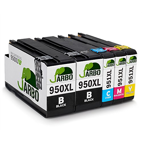 JARBO Kompatibel 950XL 951XL Tintenpatronen 1Set+1Schwarz Hohe Kapazität kompatibel zu Officejet Pro 8600 8610 8620 8630 8640 8660 8615 8625 8100 251dw 271dw Drucker (2 Schwarz,1 Cyan,1 Magenta,1 Gelb)