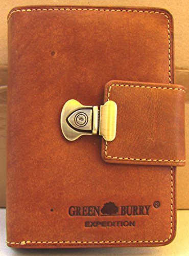 Preisvergleich Produktbild Damenbörse G531 natur Schlossbörse Geldbörse Leder Expedition Greenburry / lefox