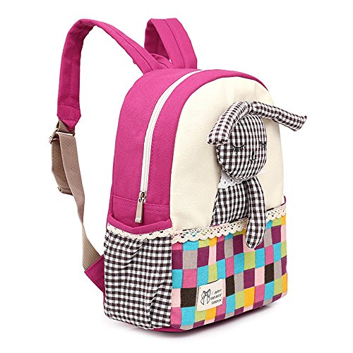 Sac à Dos Enfant Maternelle Mignon Cartable Préscolaire Garderie Sac d?École Primaire Mini-Backpack Motif Lapin Dessin Animé Sac Loisirs Schoolbag Parfait Pour Pique-Nique/ Camping/ Voyage 2-7 Ans