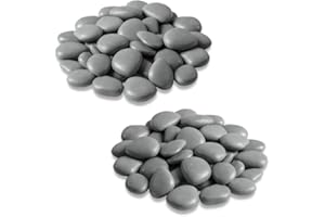 Teraplast Pietre decorative in plastica riciclata, per vasi, giardini, acquari e terrari (2S, grigio)