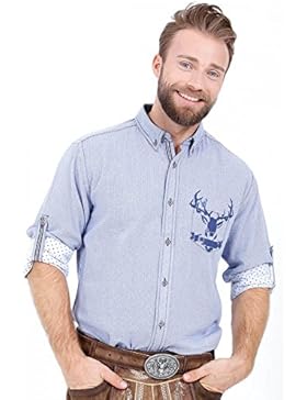 Michaelax-Fashion-Trade Krüger - Herren Trachtenhemd in Blau Kariert, Erik (95105-8)