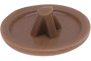 KEPLE Tappi di Plastica di Colore Noce Chiaro per Viti con Testa Phillips, Pozidriv, Square-X Head Copriviti in Plastica per Viti Per Legno (Quantità da 100pezzi) (Taglia - 12mm