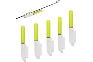 Tokenhigh 5 pcs Rod Tip Lights for Night Fishing, Fishing Lights for Night Fishing, Waterproof LED Fishing Light, Fishing Alarm Light, Suitable for Sea Fishing and Night Fishing. (Green)