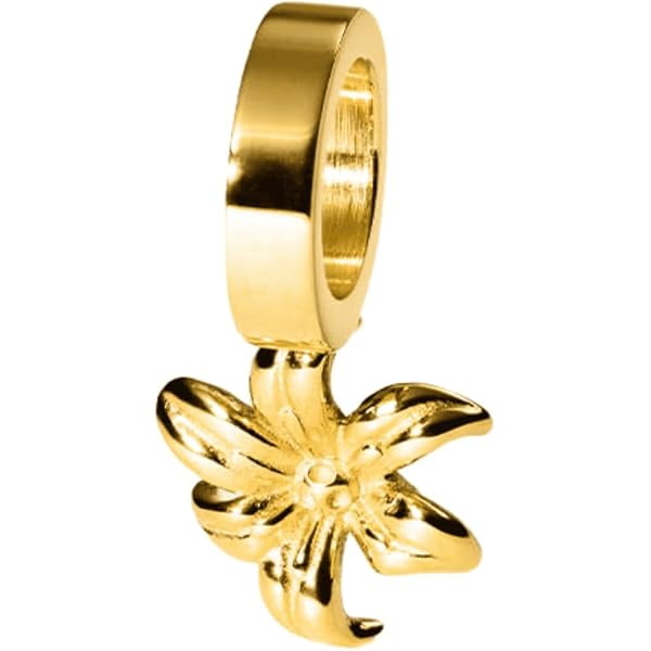 Purelei Iconic Sun Charm – Ciondolo Sole In Acciaio Inox Con Superficie Strutturata – Placcato Oro 14K/18K E Argento
