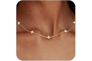 RANKEEF collier femme or avec zircone cubique, étanche Collier en argent sterling S925 collier or femme réglable,