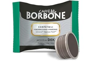 Caffè Borbone Café Mélange Décaféiné Dek - 100 Capsules - Compatibles avec les Machines à café Lavazza Espresso Point