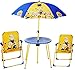 Produktbild alles-meine.de GmbH 4 tlg. Set: Sitzgruppe - Tisch + 2 Kinderstühle + Sonnenschirm -  Minion - I..