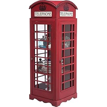 Retro Vintage Schrank mit Glass „London Telefonzelle“ - rot: Amazon.de