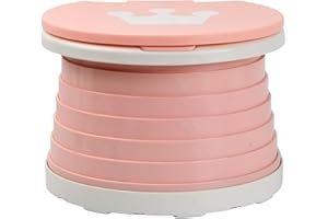 volumoon Przenośna deska do nocnika, składana deska sedesowa dla dziecka, treningowy schowek, fotel do nocnika (różowy)