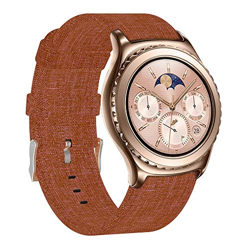 FUNKID Compatible para Smartwatch Pulseras Lona Tela Band 22mm para Muchas Correas de Relojes Deportivos