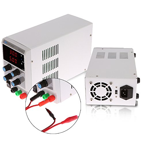 KKmoon 0-30V 0-5A Mini Fuente de Alimentaci  n Regulado Laboratorio Digital DC Ajustable Salida de Tensi  n Actual STP3003 EU Plug