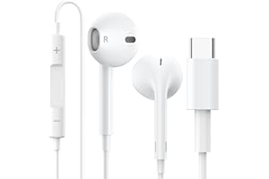 BEAMINGNET Auriculares USB C con Micrófono, Cascos con Cable HiFi Estéreo Auriculares Tipo C con Cable para i-Phone 15 Pro Max Plus S-amsung Galaxy S23 S22 Ultra S21 FE S20 A53 A54, i-Pad Pro 2022 i-Pad Air 5/4