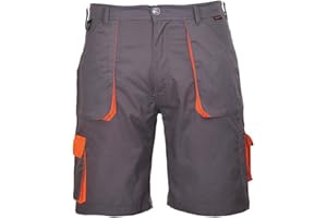Portwest Contrast, Pantalones Cortos Texo Hombre, Gris (Grey), L