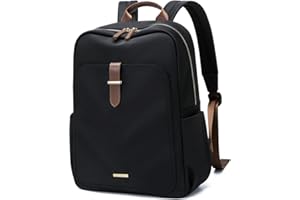 GOLF SUPAGS Laptop Rucksack Damen Elegant 14 Zoll Schulrucksack Herren Tagesrucksack Wasserdicht Schultasche mit Laptopfach Backpack Groß Daypacks für Uni Travel Reise Schwarz