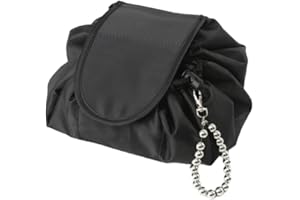 RONOZA Kosmetiktasche,Schminktasche Organizer Kosmetik Organizer Tasche Make Up Tasche Kosmetikbeutel One-Step Organizer Makeup Tasche Kosmetikbeutel für Lazy Damen Schwarz 9