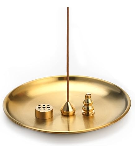 Hakuhodo Sumitani Solid Brass Japanese Incense Stick Holder - Mini Ball & Tray, 1.5cm, Made In Japan - View #4