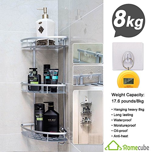 Transparente Super Heavy Duty Haken, Homecube 13,2lb / 6kg (Max) Nahtlose Saug-Haken, keine Kratzer Bad Haken, wasserdicht und Ölfeste Küche Wandtuch Haken (6 Pack) - 2