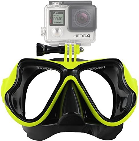 Aokon GoPro Hero4/Hero3+/3 SJ Session Multi-function Dive Mask Glasses for Scuba Diving and Snorkeling(Yellow)