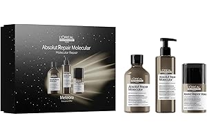 L'ORÉAL PROFESSIONNEL PARIS L'OREAL PROFESSIONNEL - Coffret Cadeau - Cheveux Très Abîmés - Absolut Repair Molecular - Répare 2 ans de Dommages - Édition Limitée - Shampoing (300ml) + Sérum (250ml) + Soin Sans Rinçage (50ml)