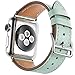 Produktbild Lederarmband für iwatch Serie 4 3 2 1 40 mm 44 mm Uhrenarmband Ersatz Uhrenzubehör 42MM grün