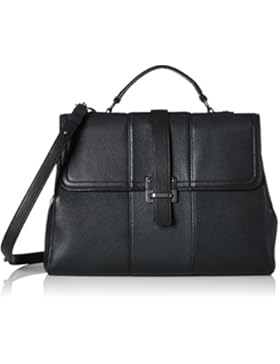 Liebeskind Berlin Damen Adara Chainm Henkeltasche, Schwarz (Oil Black), 14 x 35 x 27 cm