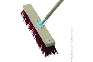 MERMIER LEMARCHAND Balai de cantonnier XL 60 cm - Avec manche bois 1,3 m