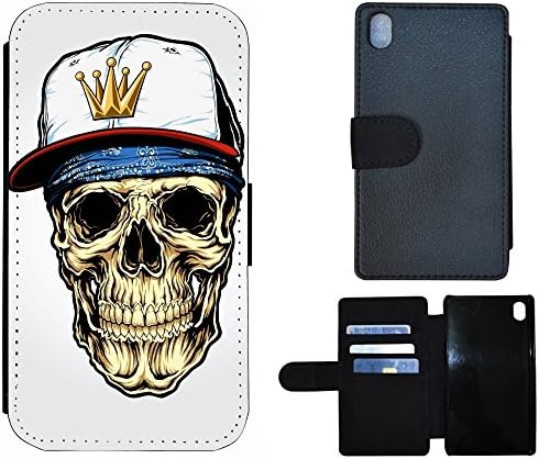 Flip Cover Case for, Fabric, 1072 Totenkopf Carton Basecap, Sony Xperia Z2