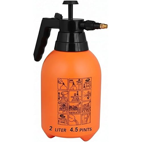 RERANT 2 LTR Multipurpose Classic Sprayer Hand Powered Water Spray Bottle for Gardening Sanitising Car & Bike Wash Home & Garden (Style 1)