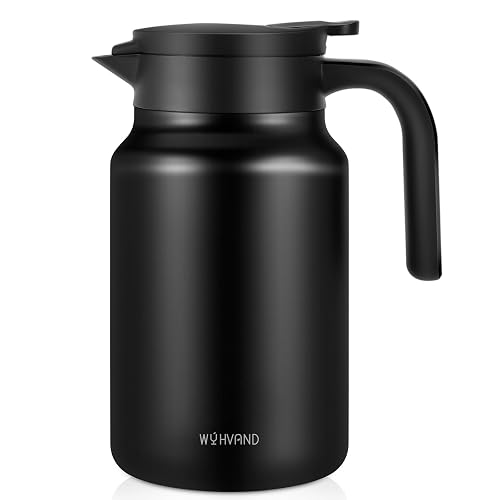 WYHVAND Thermoskanne 1,5 L Edelstahl, Schwarz