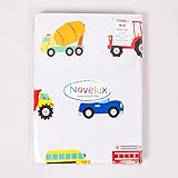 Kinderbettbezug, 100 % Baumwolle, Fadendichte 200, Motiv: Autos/Flugzeuge/Züge, 100 % Baumwolle, weiß, Cot Duvet Cover 100x135cm + 1 Pillowcase 42x60cm - 3