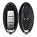 Price comparison product image kwmobile Car Key Cover for Nissan - Hard Shell Keyless Entry Fob Case with [Design] for Nissan 3 Button Car Key - Black