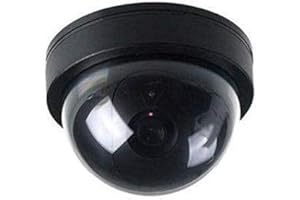Rainberg Dummy Dome CCTV Security Camera with Flashing LED Indoor Outdoor Fake Fixure for Home, Office and Business use| Protection and Security Enhancer