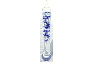 THORNESS Grande 44 cm Tall Free Standing Galileo Termometro con costruzioni colorate blu