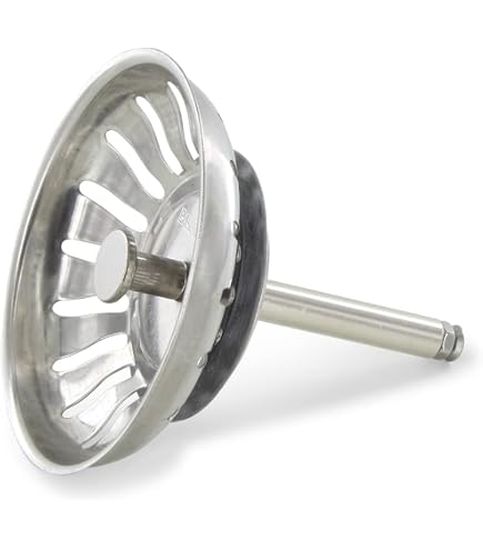 DL-pro Strainer Basket 82mm, Silver Metal, 24 Slots, Eccentric - Fits Blanco 125561 & Other Drains