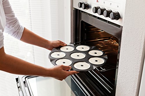 Zenker 8er Apfelküchli-Backblech, Apfelküchlein Backform, Backblech antihaft für 8 kleine Kuchen mit Loch (Kuchenform: rund, Ø 8 cm), Menge: 1 Stück - 5