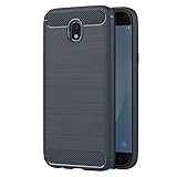 ebay funda galaxy j5 2017  AICEK Funda Samsung Galaxy J5 2017, Azul Silicona Fundas para Samsung J5 2017 Carcasa J5 2017 Fibra de Carbono Funda Case (5,2 Pulgadas SM-J530F)