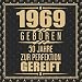 Produktbild 1969 Geboren 50 Jahre Zur Perfektion Gereift: Geschenkidee 50. Geburtstag Gästebuch | 50 Jahre Geschenk Gold Schwarz | Fünfzig Geburtstagsparty Frauen ... - zum Eintragen von Wünschen mit 120 Seiten