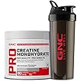 GNC Pro Performance Creatine Monohydrate with Black Shaker - 3000mg Creatine Per Scoop | Micronized for Faster Absorption | Boosts Energy, Muscle Volume & Performance | Gluten-Free | Unflavored |250gm