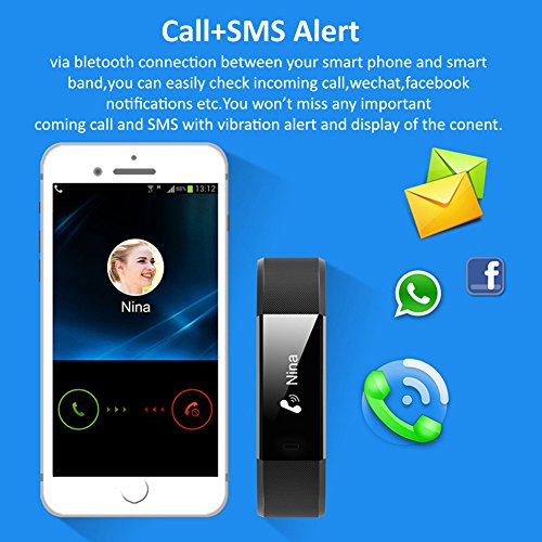 LINTELEK Fitness Tracker Uhr mit schlankem Touchscreen und Armbändern, Tragbar Aktivität Tracker als Schrittzähler Schlafmonitor - 5