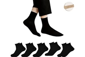 lurensa (pack de 6) calcetines mujer/hombre de algodón uso deportivo ó casual–unisex adulto cómodos transpirables y suaves. Medias en Blanco y Negro para cualquier ocasión